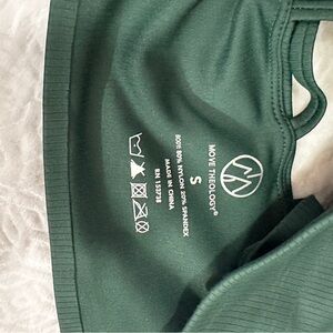 Move Theology Green Sports Bra